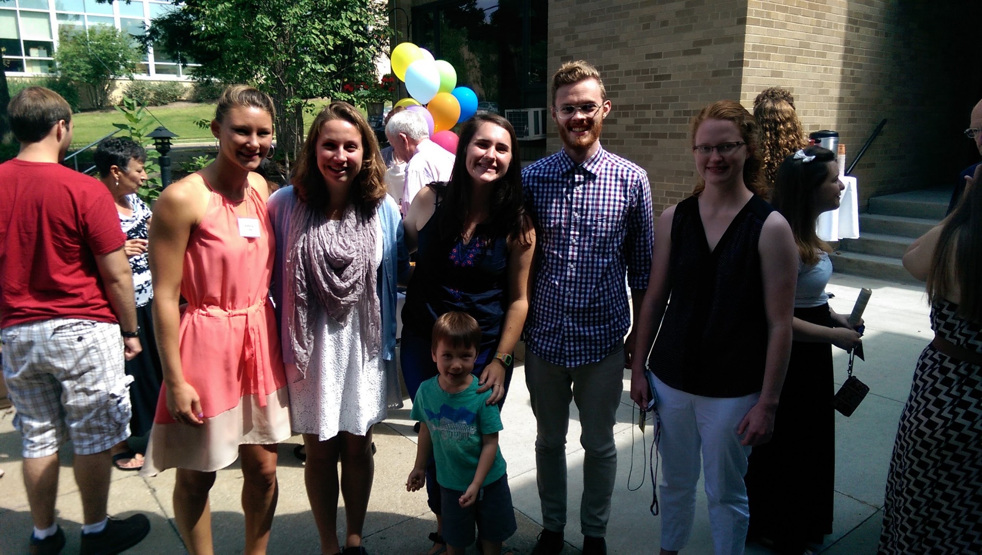 College of Wooster student welcome at Westminster on the Mackey Patio, August 2014